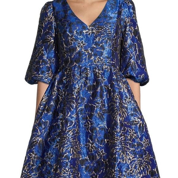 Lilly Pulitzer Calyssa Brocade 3/4 Bloom Sleeve Dress NWT Size 00 - Picture 2 of 8